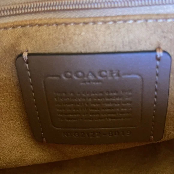 COACH Georgie Shoulder Bag In Colorblock Color: Gold/Bright Poppy Multi - Picture 13 of 16